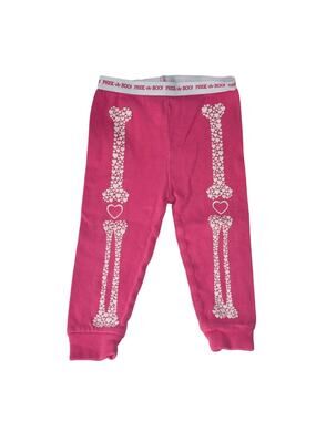 Peek A Boo pink leggings 12 month heart bone